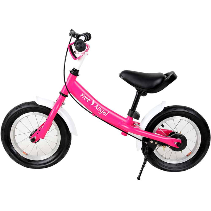 Balance Bike Street Angel 12 Pink med sidestand