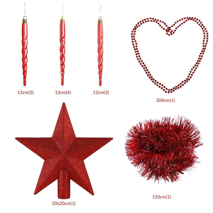 Julebaubles rød 77stk