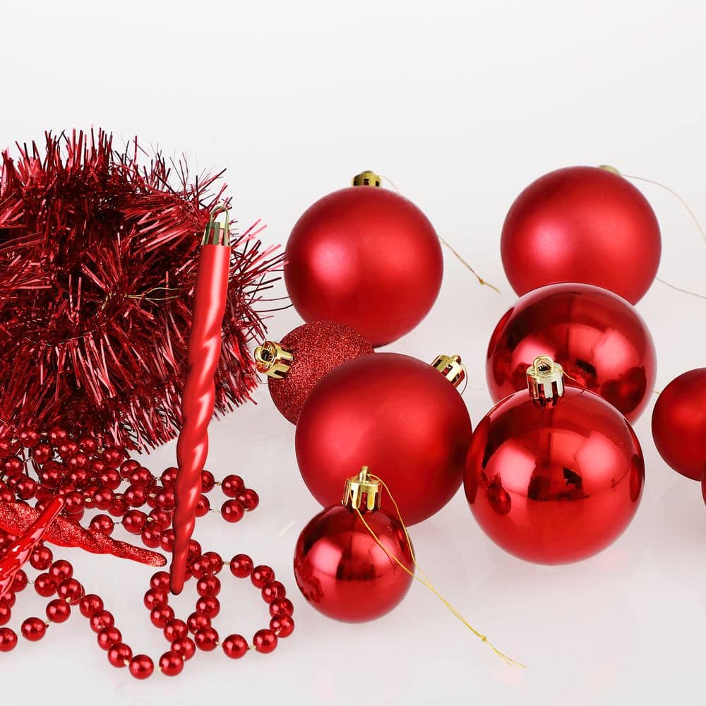 Julebaubles rød 77stk