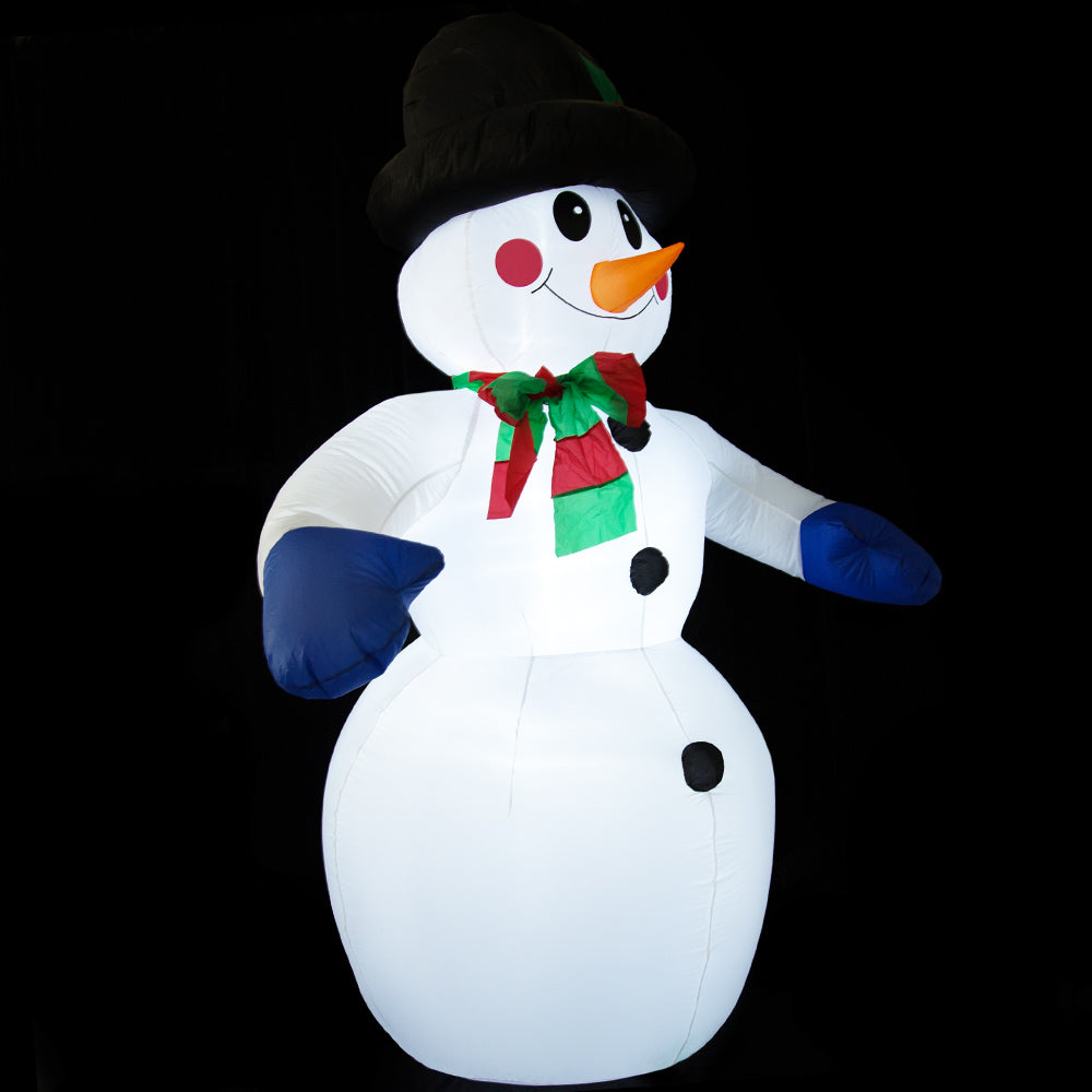 Oppustelig snemand 7ft med LED -lys