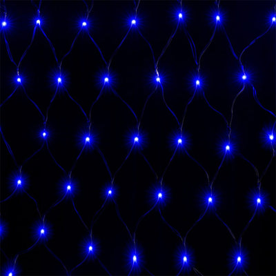 Let gardinblå 160 LED'er 200x150 cm