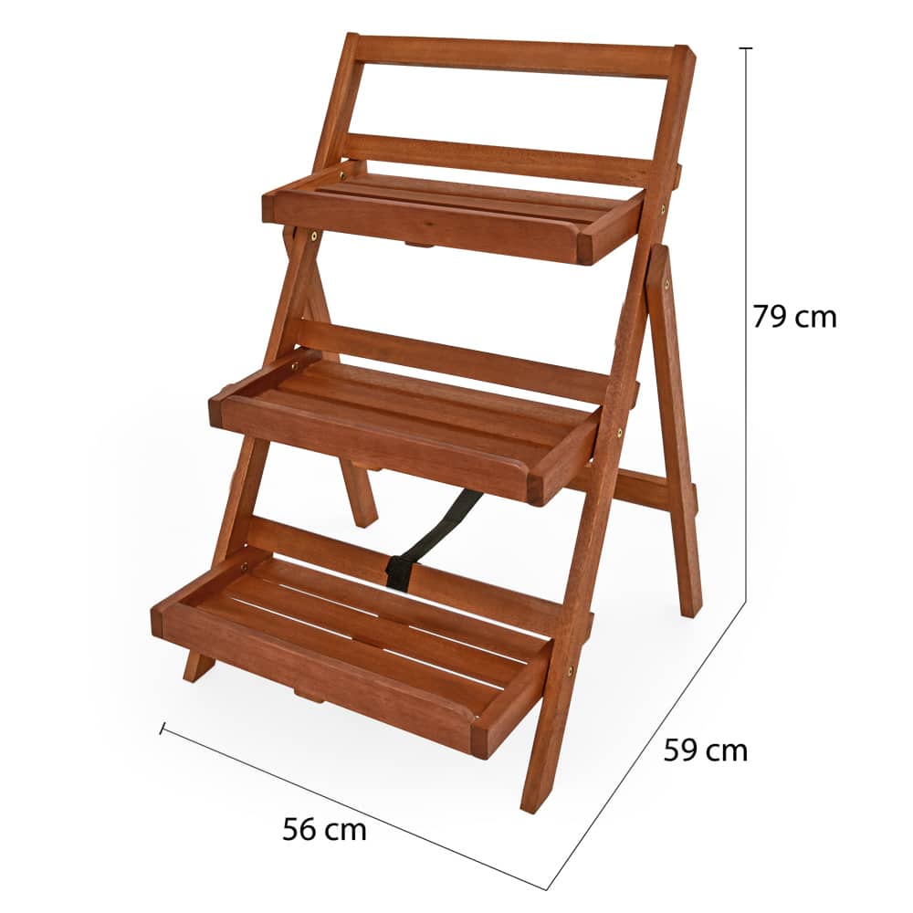 Plantestand 3 trapper acacia træ