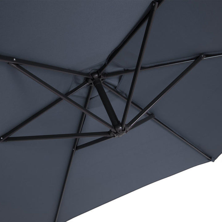 Cantilever Parasol Anthracite 3.3m Crank & Tilt UV -beskyttelse 40+