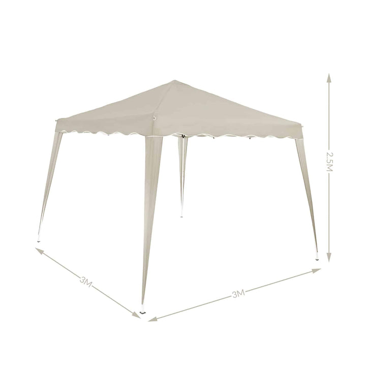 Pop Up Gazebo Capri Cream 3x3m