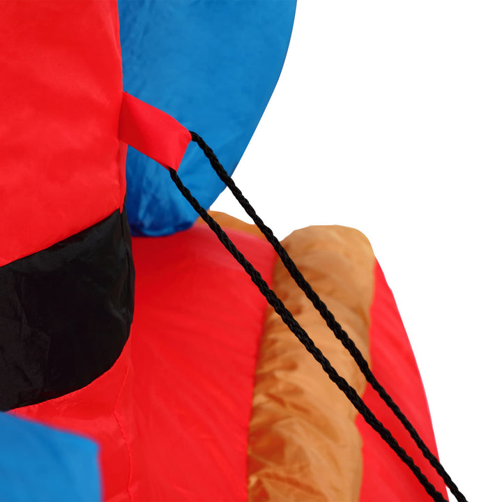 Oppustelig julemand med slæde 5ft med LED -lys