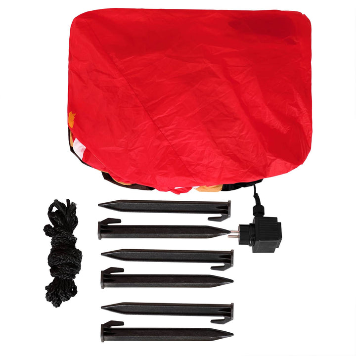 Oppustelig julemand med slæde 5ft med LED -lys