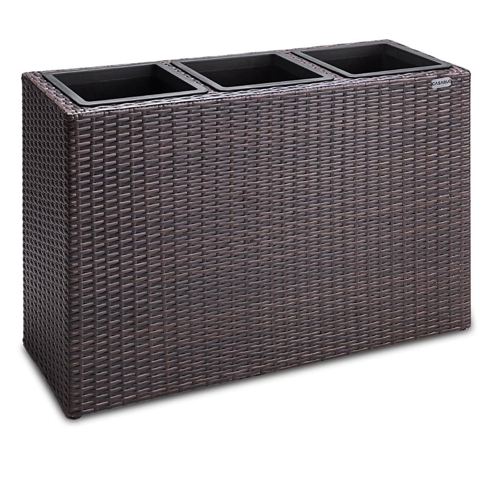 Rattan Planter Brown 83x30.5x60cm