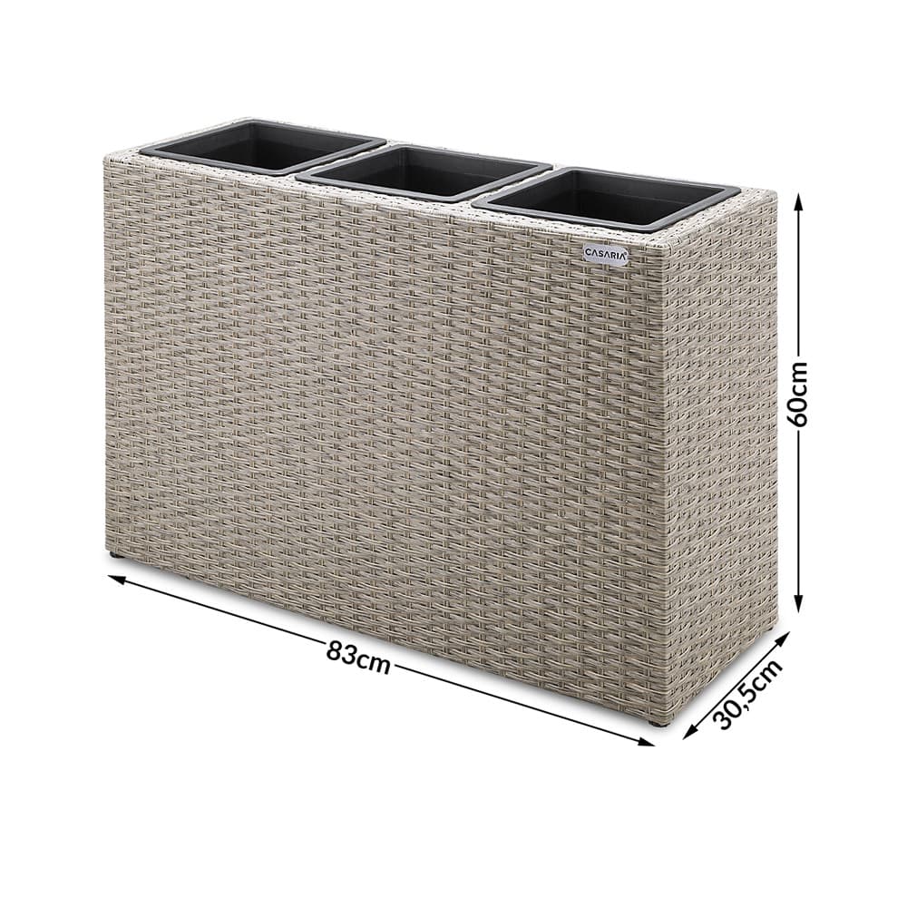 Rattan Planter Cream 83x30.5x60cm