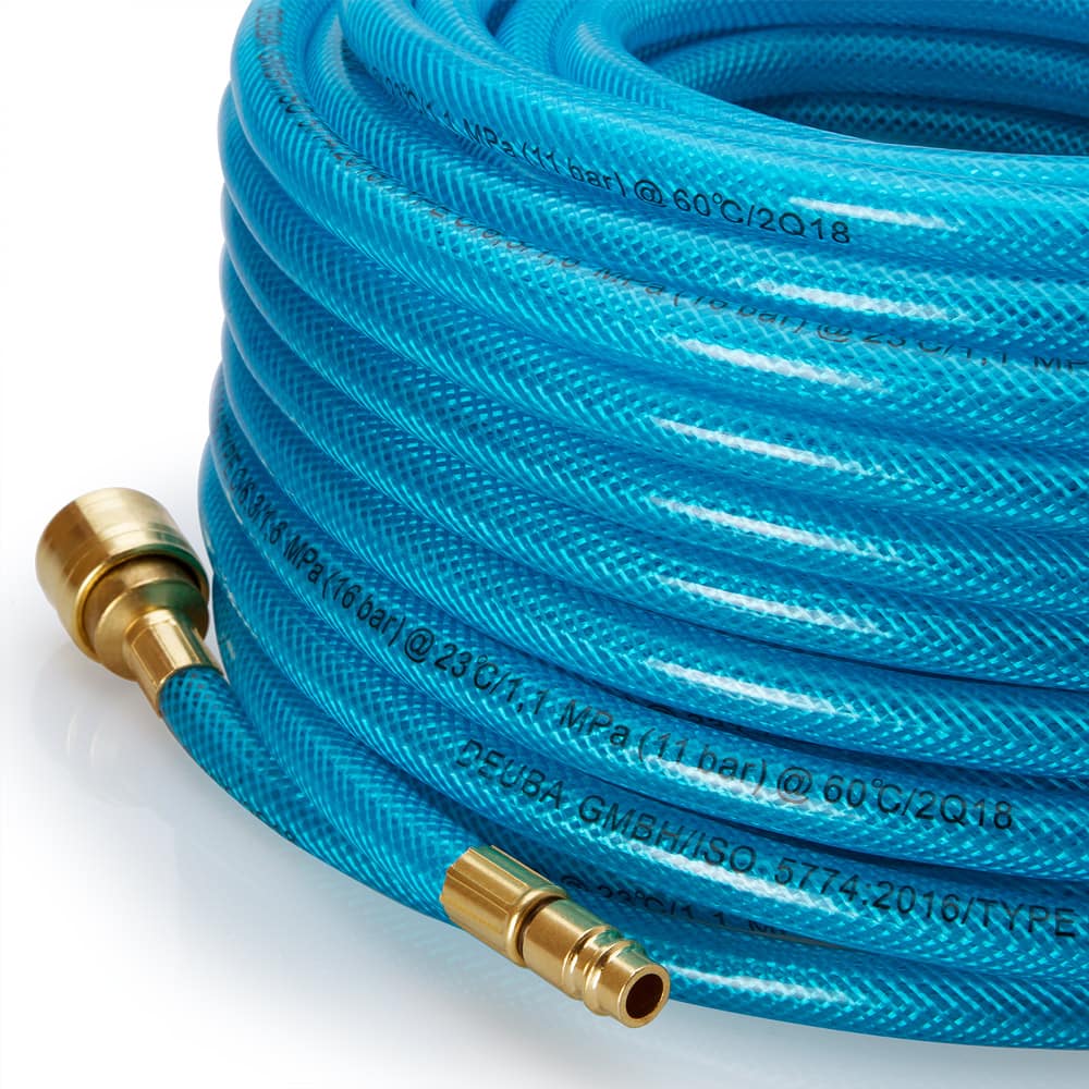 Trykluftslange gummi 1/4 30m 15bar