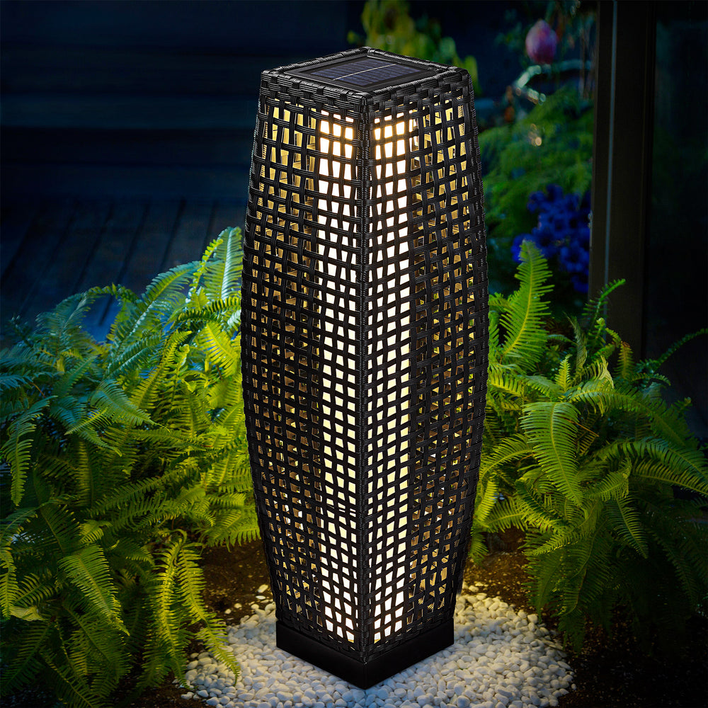 Solargulvlampe Rattan 50cm