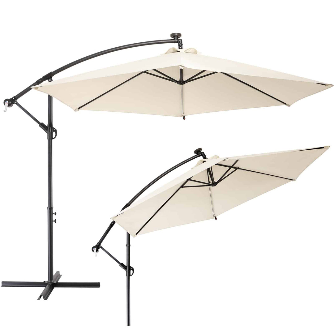 Sol Cantilever Parasol Mali Cream 3.3m Crank & Tilt