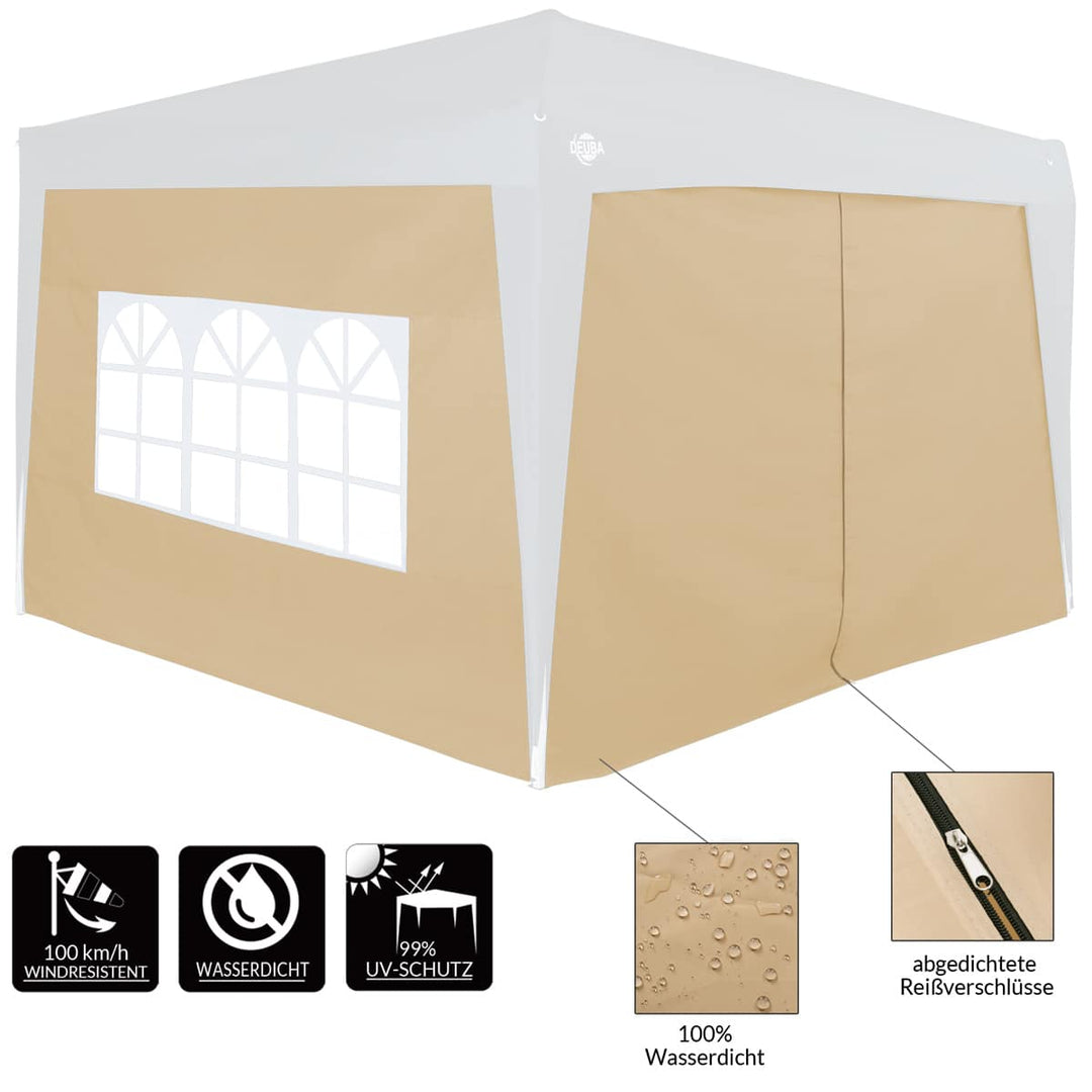 Gazebo sidepanel 2pcs sæt beige 3x2m