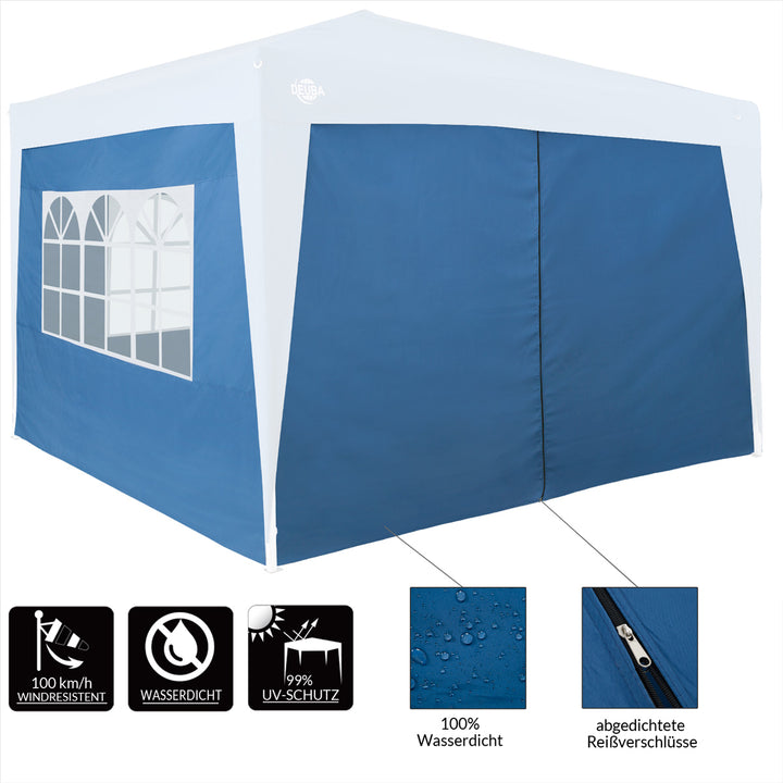 Gazebo sidepanel 2pcs Sæt blå 3x2m