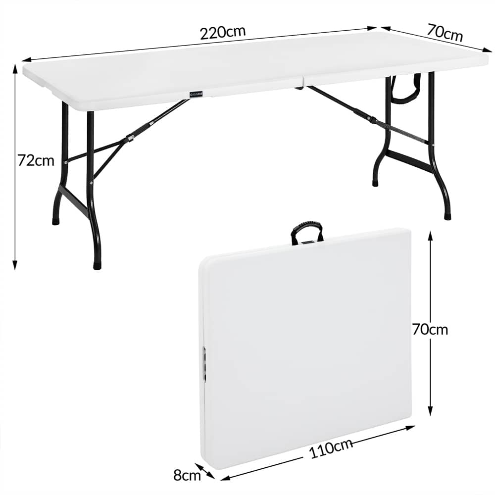 Foldningstabel hvid 7ft