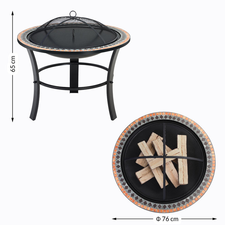 Fire Pit Sevilla Mosaic 86 cm runde