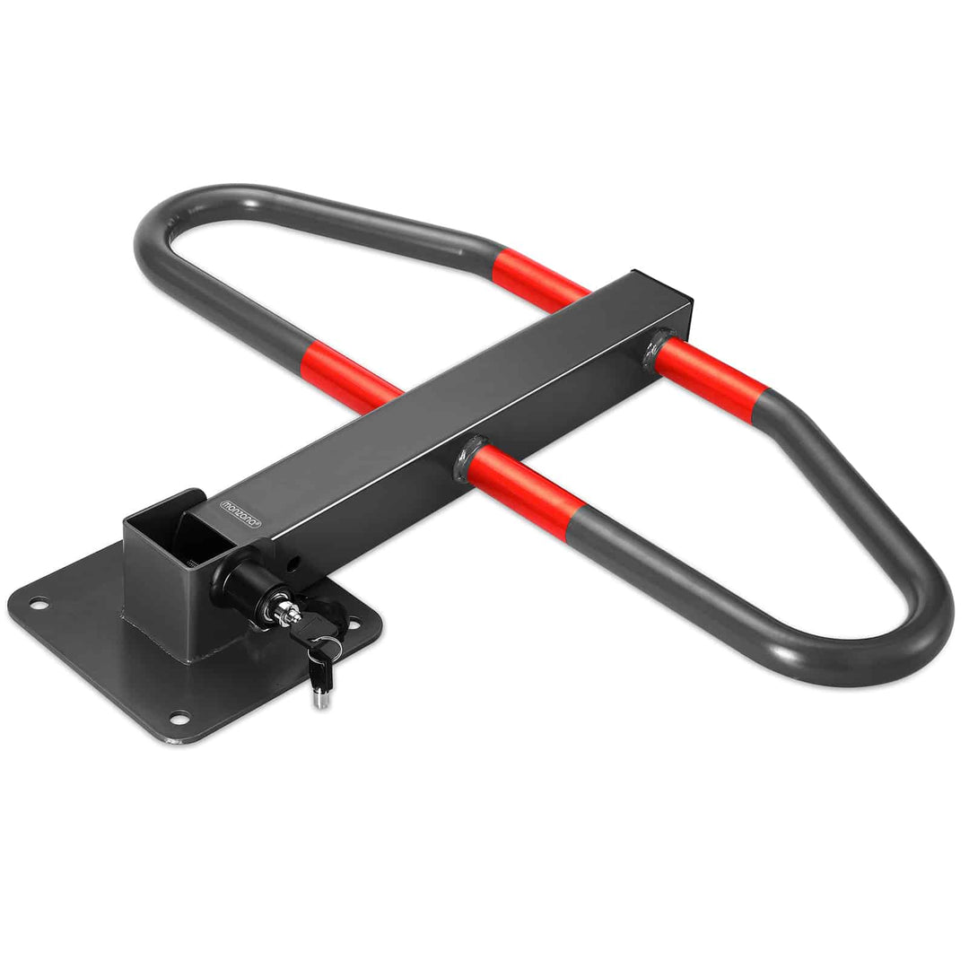 Parkeringsplads barriere stål sammenfoldelig med integreret lås