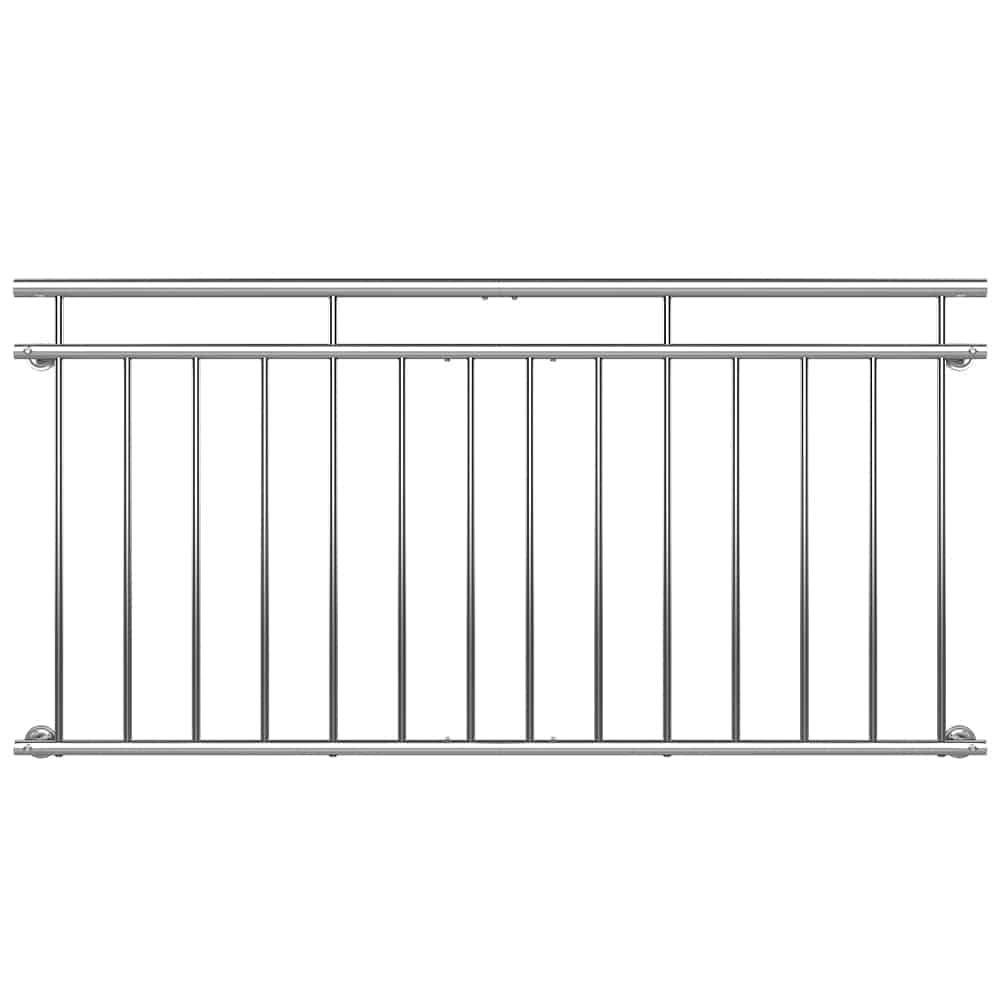 Balustrade rustfrit stål 184 cm