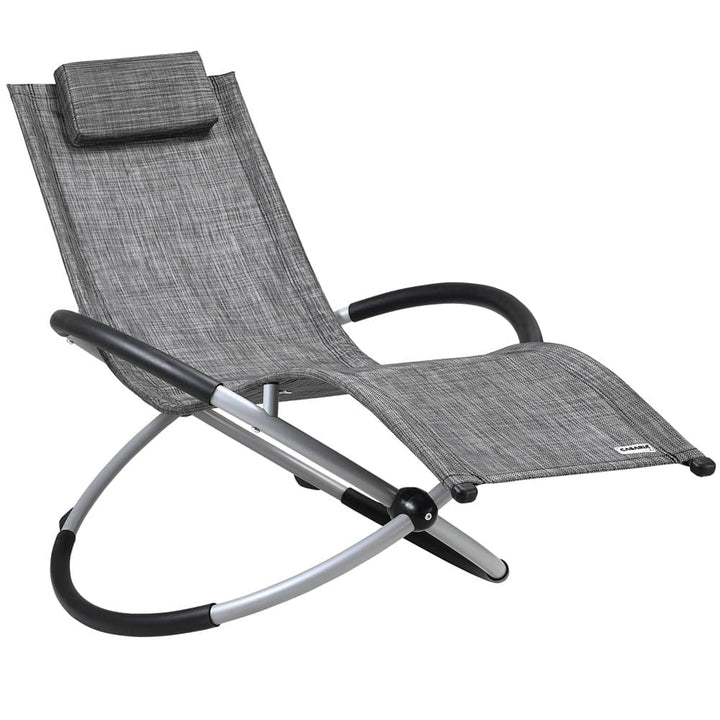 Ergonomisk lounger Neapel 67x19x32in Gray