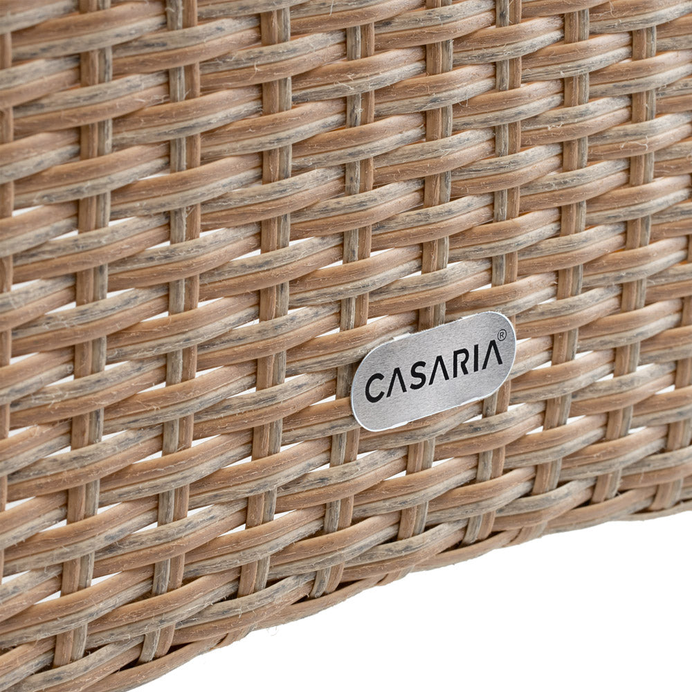 Rattan sidebord Grå/beige 1.6x1.6x1.5ft