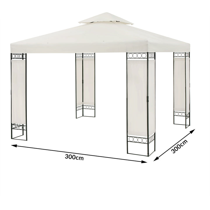 Metal Gazebo Lorca Cream 3x3m