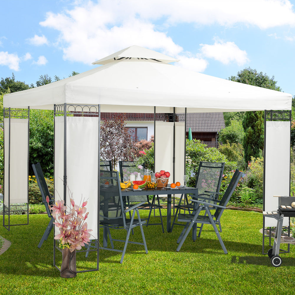 Metal Gazebo Lorca Cream 3x3m