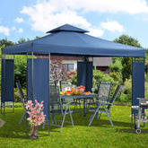 Metal Gazebo Lorca Blue 3x3m