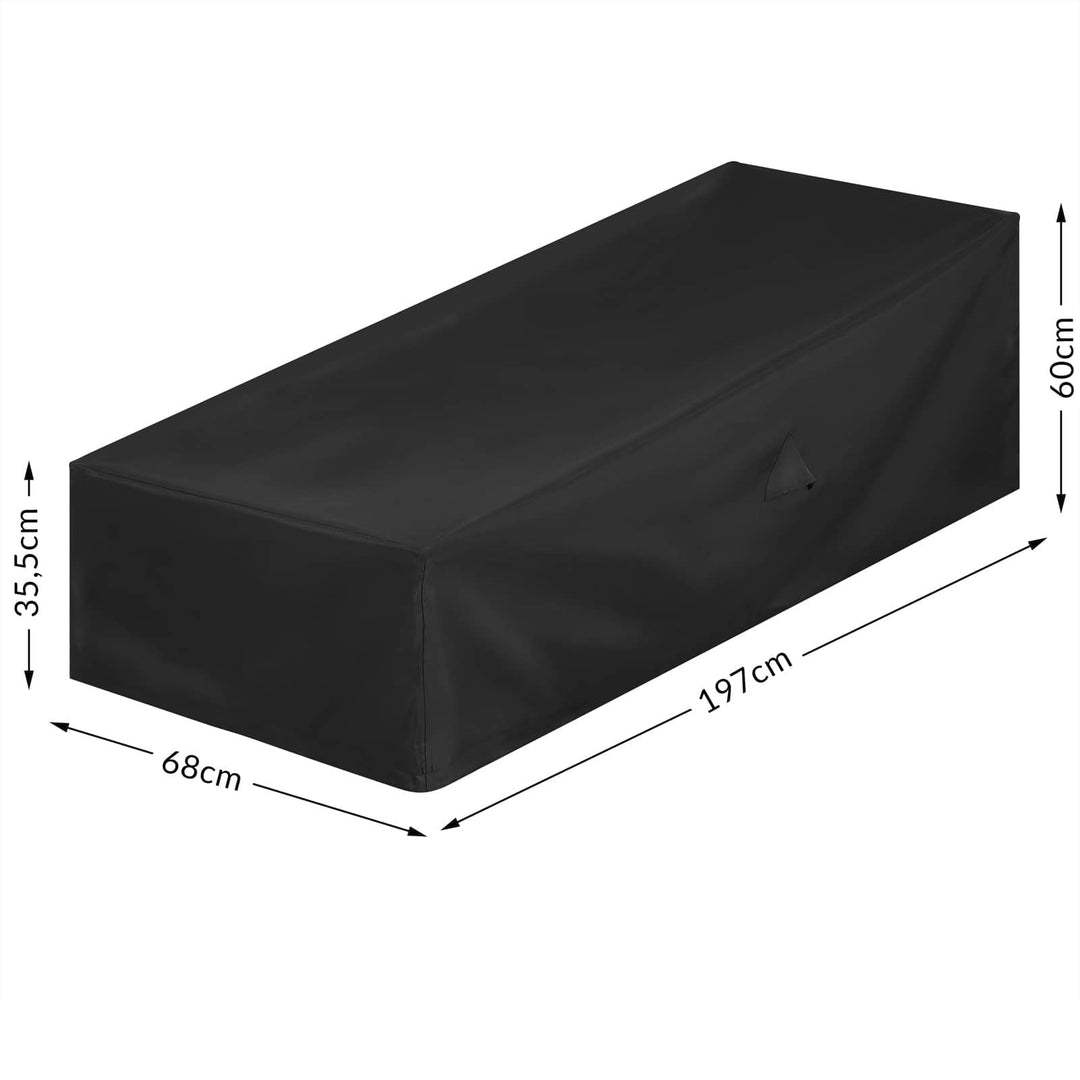 Sun Lounger Cover Oxford Anthracite 197x68x60 35,5 cm