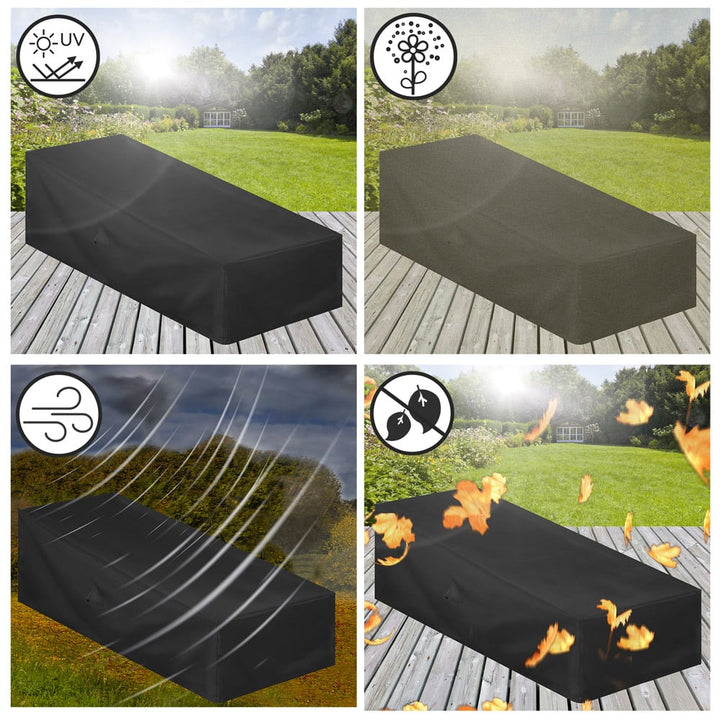 Sun Lounger Cover Oxford Anthracite 197x68x60 35,5 cm