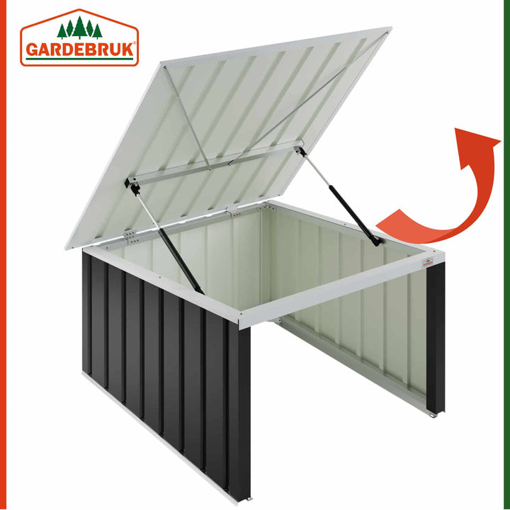 Robot Mower Garage Anthracite Metal med monopitch tag