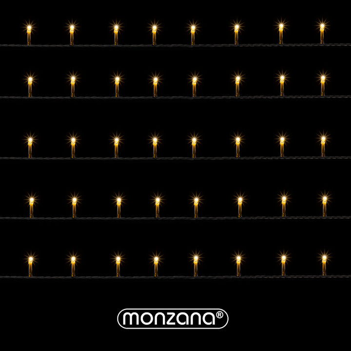 Lichterkette Weihnachten Warmweiß 60m Fernbedienung