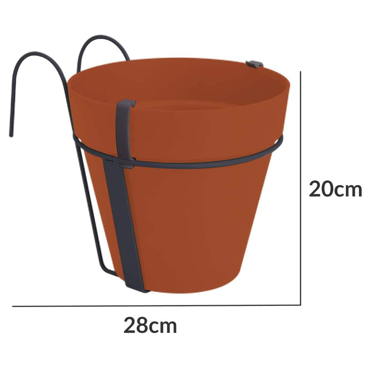 Planter terracotta 20x28 cm 3L med beslag