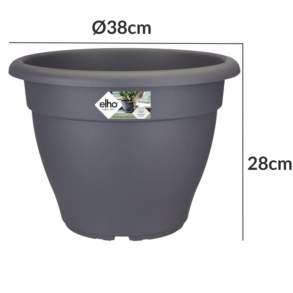 Flower Pot Anthracite 17L 38x28cm