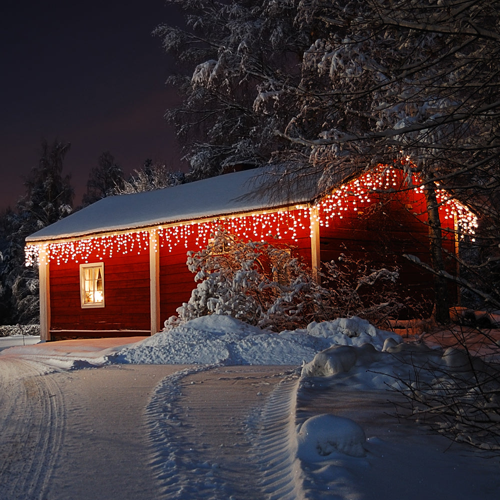 Icicle Lights Warm White 15m udendørs med fjernbetjening