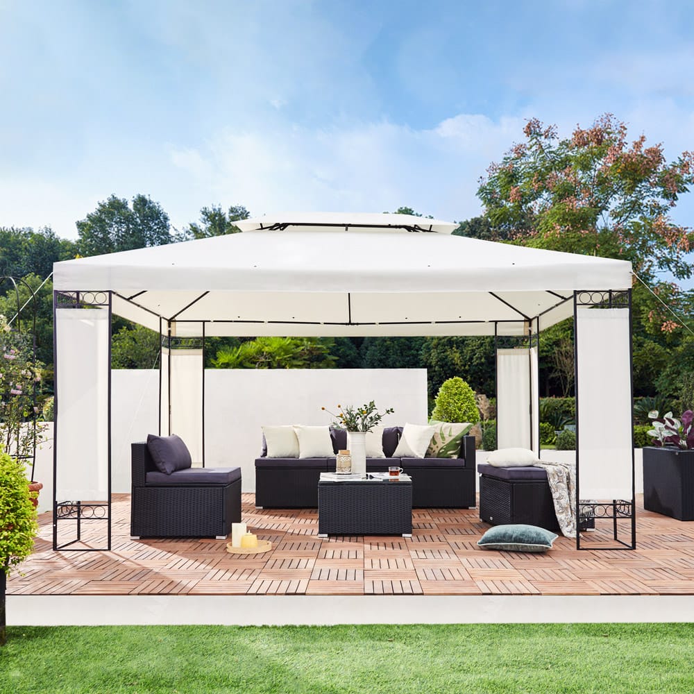 Metal Gazebo Elda Cream 3x4m