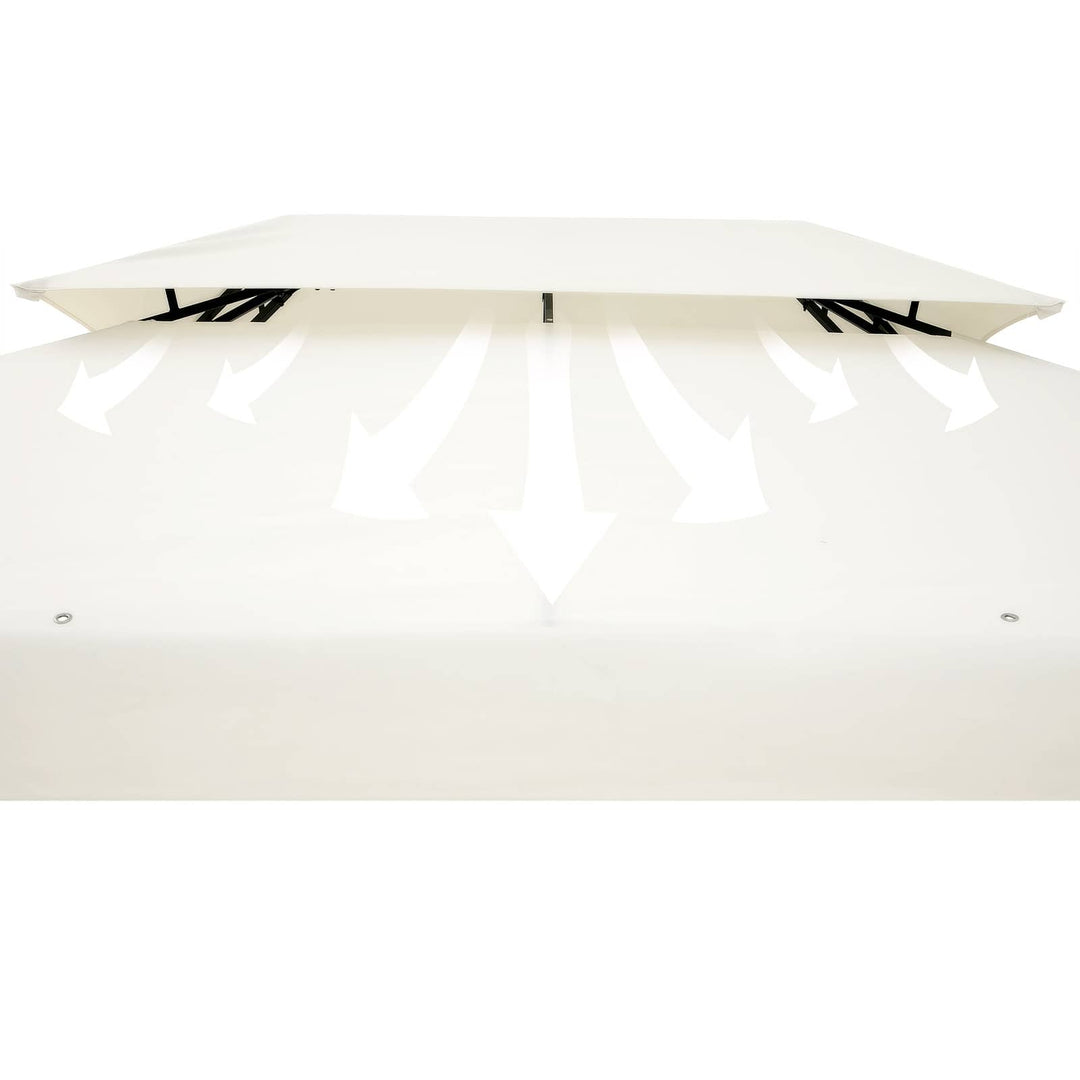 Metal Gazebo Elda Cream 3x4m