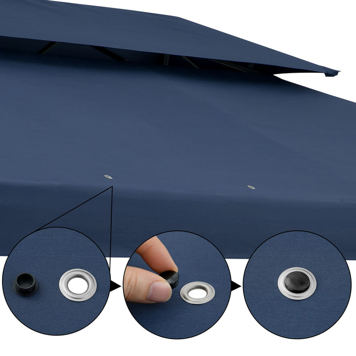 Metal Gazebo Elda Blue 3x4m