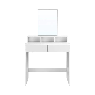 Sminkebord / make-up bord med stort spejl, 80 x 40 x 140 cm, hvid