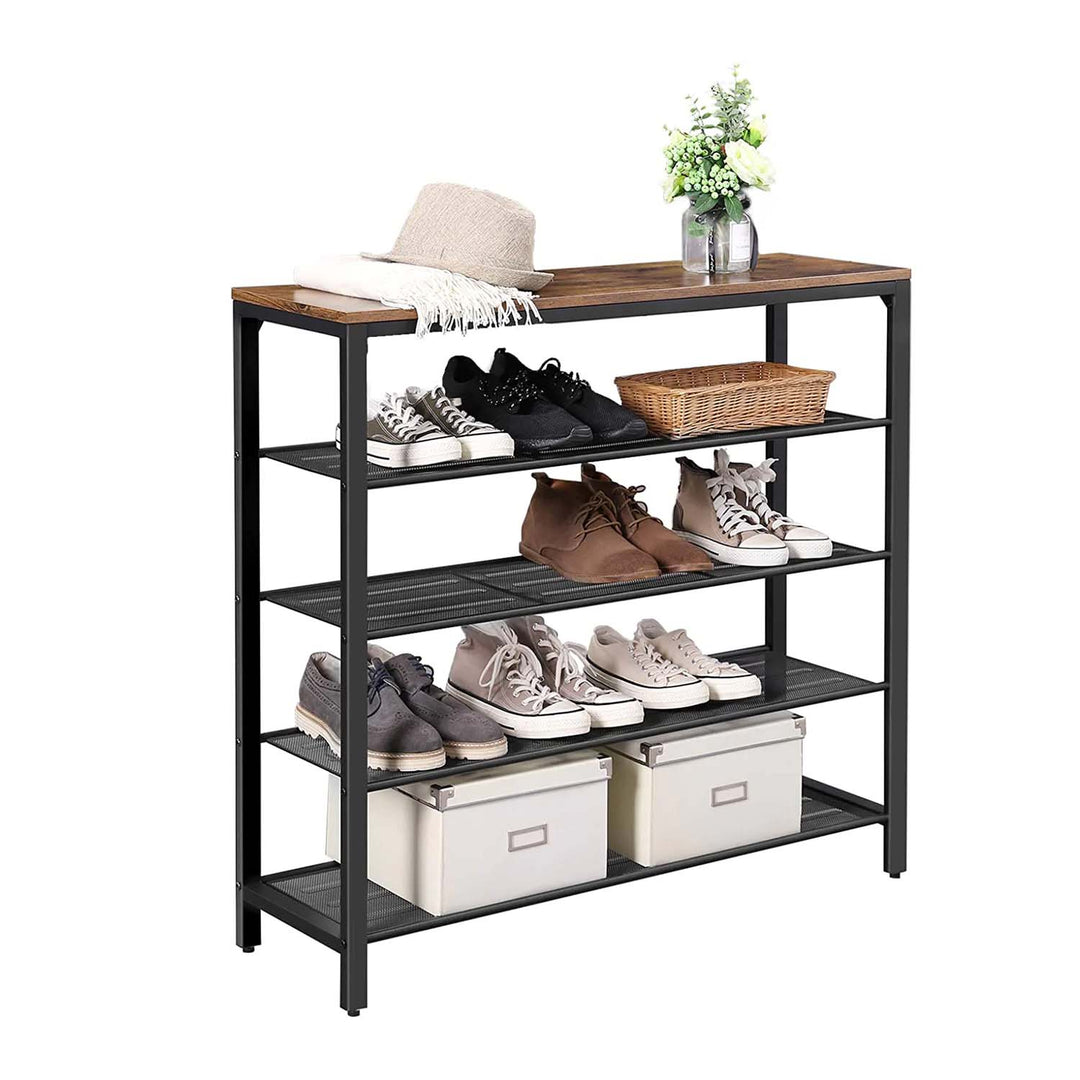 Skoreol med 4 trådhylder i vintage-look